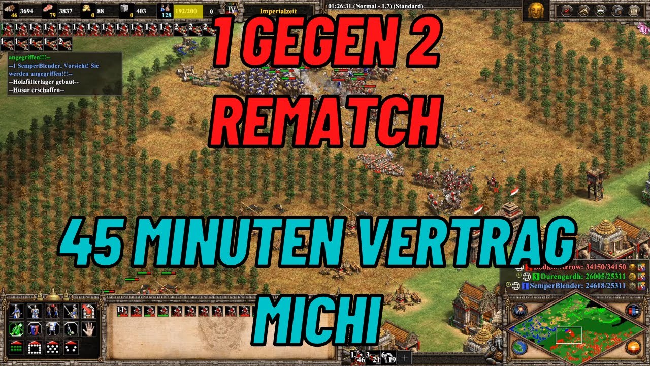 1v2 Rematch 45 Minuten Vertrag auf Michi Challenge Age of