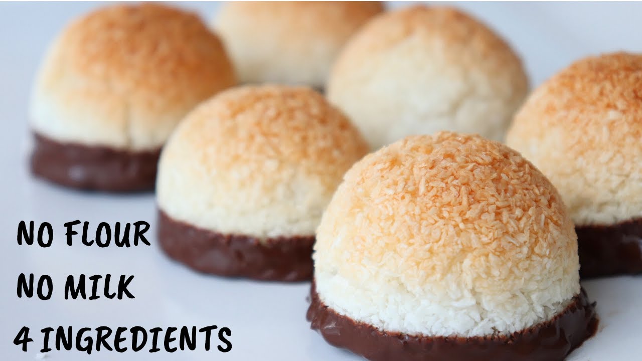 4 INGREDIENTS CHOCOLATE COCONUT COOKIES | EASIEST HOMEMADE QUARANTINA DAYS COOKIES