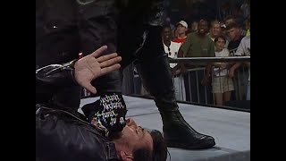 Eric Bischoff Shakes on Ground after Sting Shoves Hogan Shirt in his Mouth! 1997 (WCW)