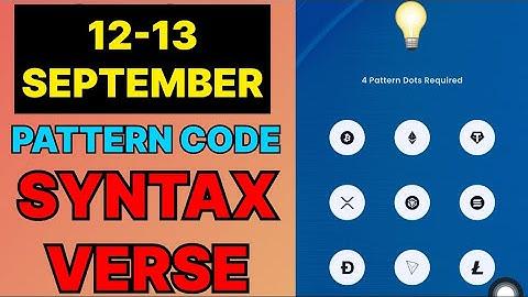 12 & 13 September Syntax Verse Daily Vault Pattern Code | Syntax Verse Quiz Answer 12 September |