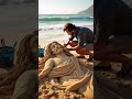 Incredible Sand Art Of Jesus On The Beach Witness This Masterpiece Faith Jesus Love Shorts 