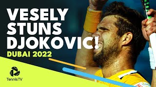 Vesely STUNS Djokovic To End Reign At World No. 1 | Dubai 2022 Highlights