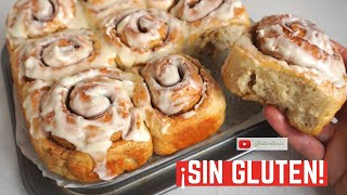 CINNAMON ROLLS o ROLLOS DE CANELA sin gluten ¡Esponjosísimos!