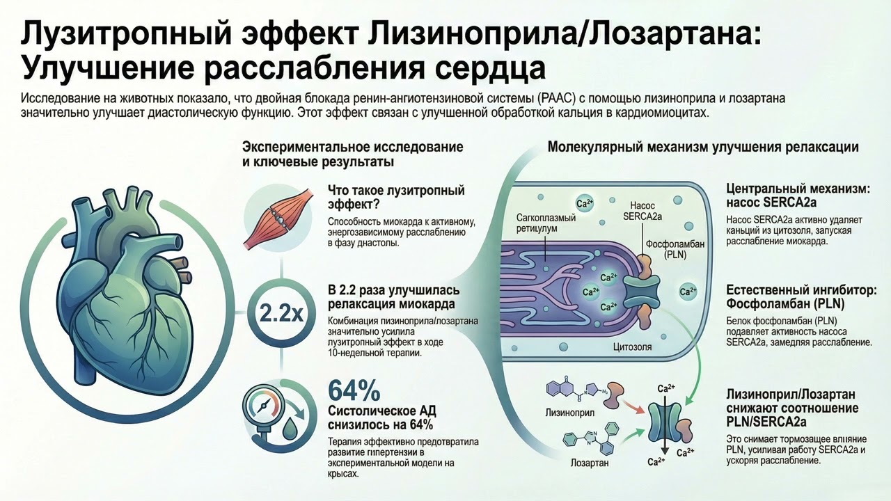 Лузитропный эффект Лизиноприла: молекулярные механизмы и клиническое значение