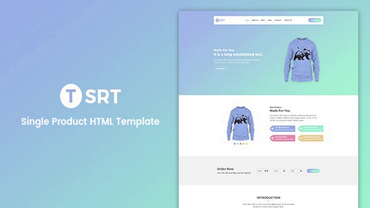 Tsrt - Single Product eCommerce Template | Themeforest Website Templates and Themes