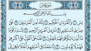 سورة يس مكتوبة ماهر المعيقلي - Surat Yâ-Sîn Maher al Muaiqly