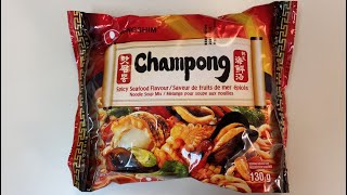 Korean Instant Ramen | Nongshim Champong Spicy Seafood Flavor | Unpack &amp; Cook 4K