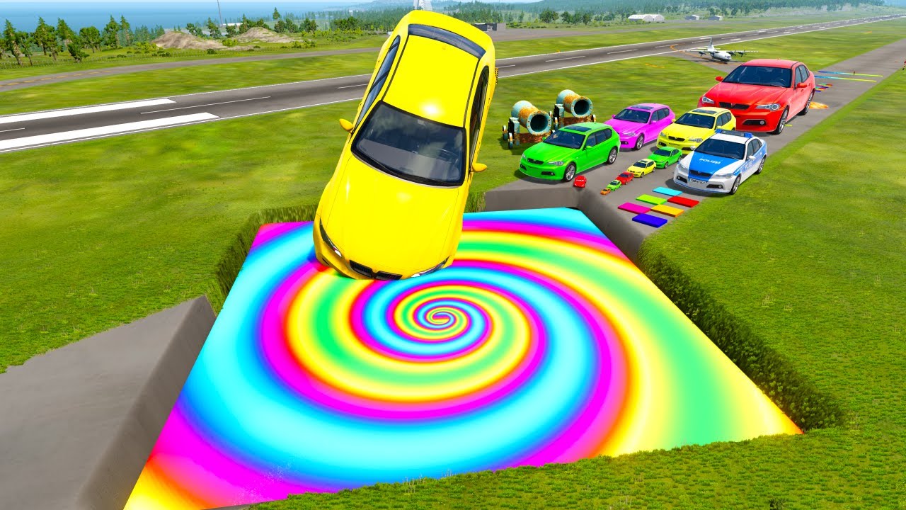 БОЛЬШИЕ И МАЛЕНЬКИЕ МАШИНКИ против ГИГАНТСКОЙ ЯМЫ #80 - BeamNG.drive Ninja BeamNG !