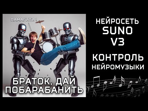 Видео: SUNO v3 открыли для всех! Как генерировать песни самой МОЩНОЙ нейросетью. Дополнительные ТОКЕНЫ