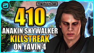 Star Wars Battlefront 2 - 410 Anakin Skywalker KILLSTREAK On Yavin 4