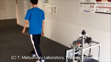 Human Following Mobile Robot using Laser Range Scanner (Result-1) an interrupter goes across