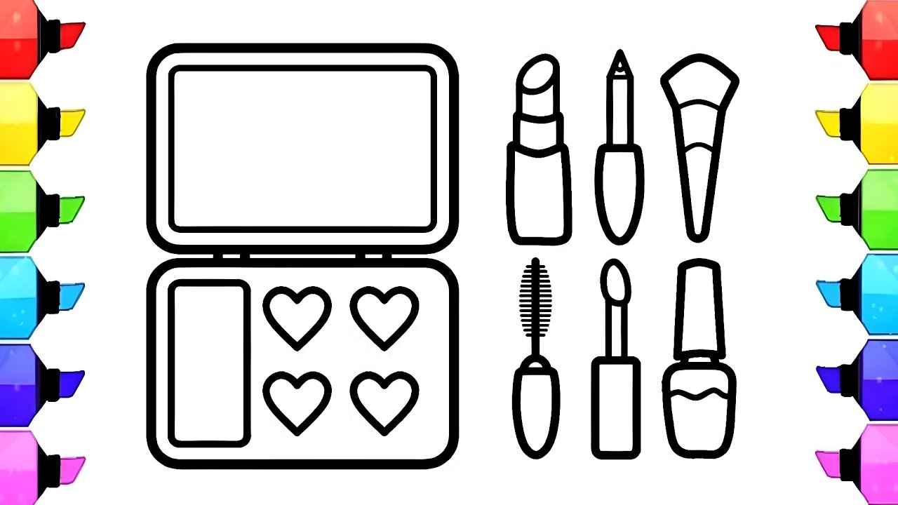 Set of hand drawn makeup items - Stock Illustration [103634369] - PIXTA