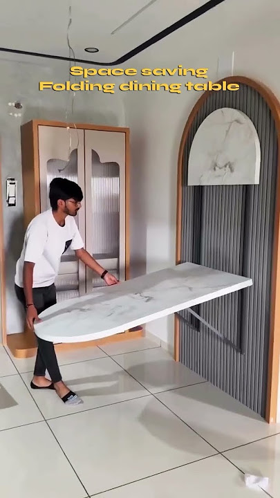 Folding Dining Table | Space Saving Furniture #interior #interiordesigner #foldingtable #viral