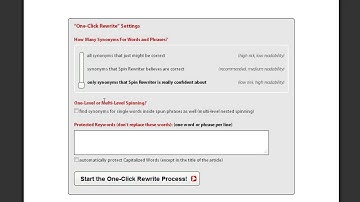 One-Click Rewrite Settings [Spin Rewriter Tutorial]