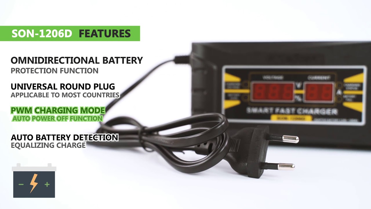 Suoer 12V 6A lead acid battery charger（SON -1206D） 