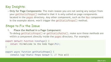 Debugging getStaticProps and getStaticPaths in Next.js