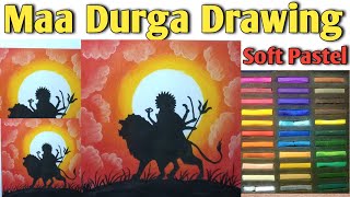 Maa Durga Soft Pastel Drawing || Tutorial || #shorts screenshot 2