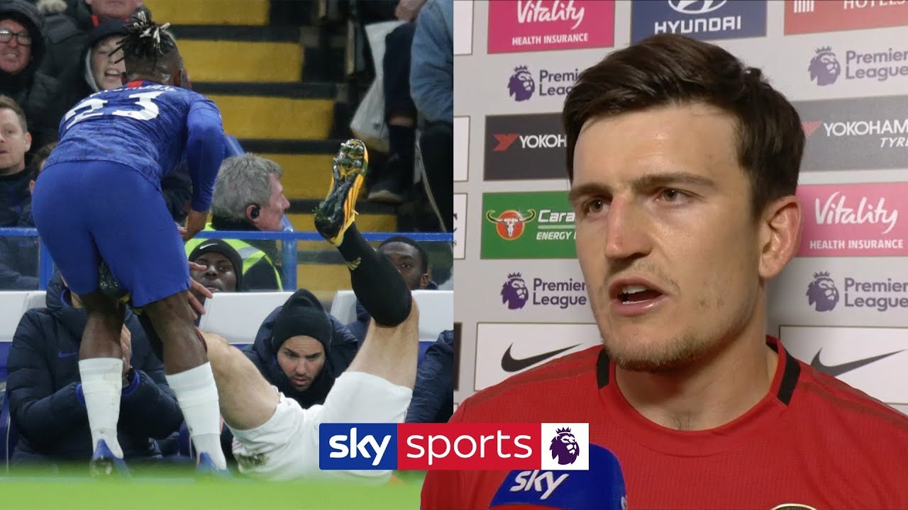 Harry Maguire gives explanation for his controversial 'kick out' on Michy Batshuayi