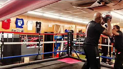 Mitt work with Coach Jerome from Team Robinson MMA