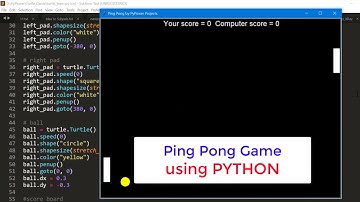 Ping Pong Game in Python | PyPower Projects