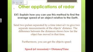 Measuring Distances in Astrophysics - Radar (includes exercises and answers at the end)