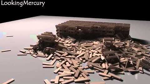 LightWave 11 Bullet Test with Planks