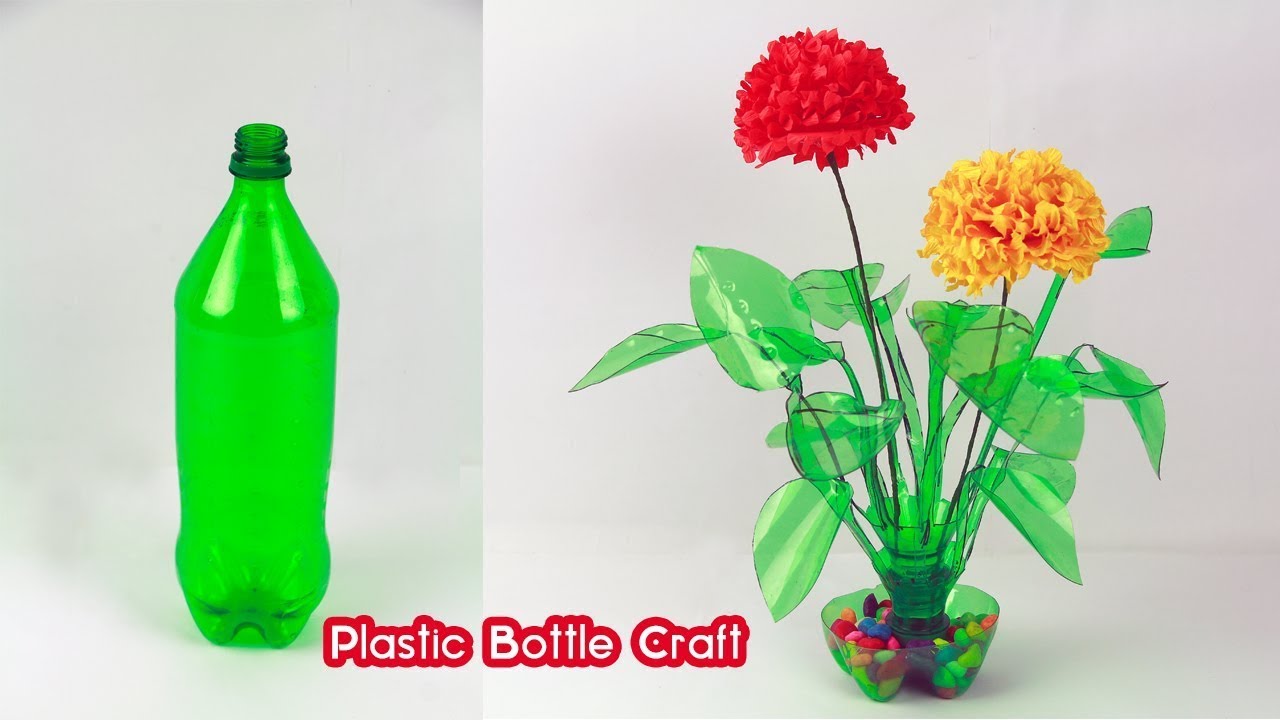 Recycled Plastic bottle Craft | Plastic Flower Origami - YouTube