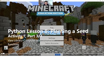 Minecraft EE- Python Walkthrough, Lesson 8- Functions, Activity 1, Part 3 of 3