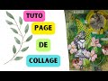 Tuto  page de collageart journal daphnes diaryaqua color et gel medium