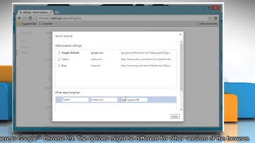 How to add, edit and remove search engines from Google™ Chrome in Windows® 8.1