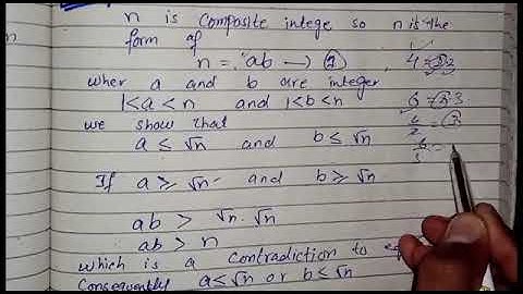 if n is a composite integer than n has a prime factor not exceeding √n. |Great vision|