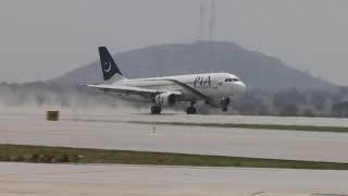 PK 300 landing of the First Flight to New Islamabad International Airport
