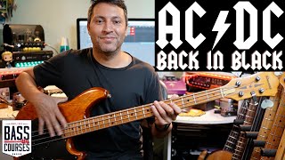 AC/DC Back In Black Bass Lesson (TWO Amazing Riffs)