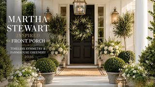 Martha Stewart Inspired Front Porch | Timeless Symmetry & Farmhouse Greenery 2026
