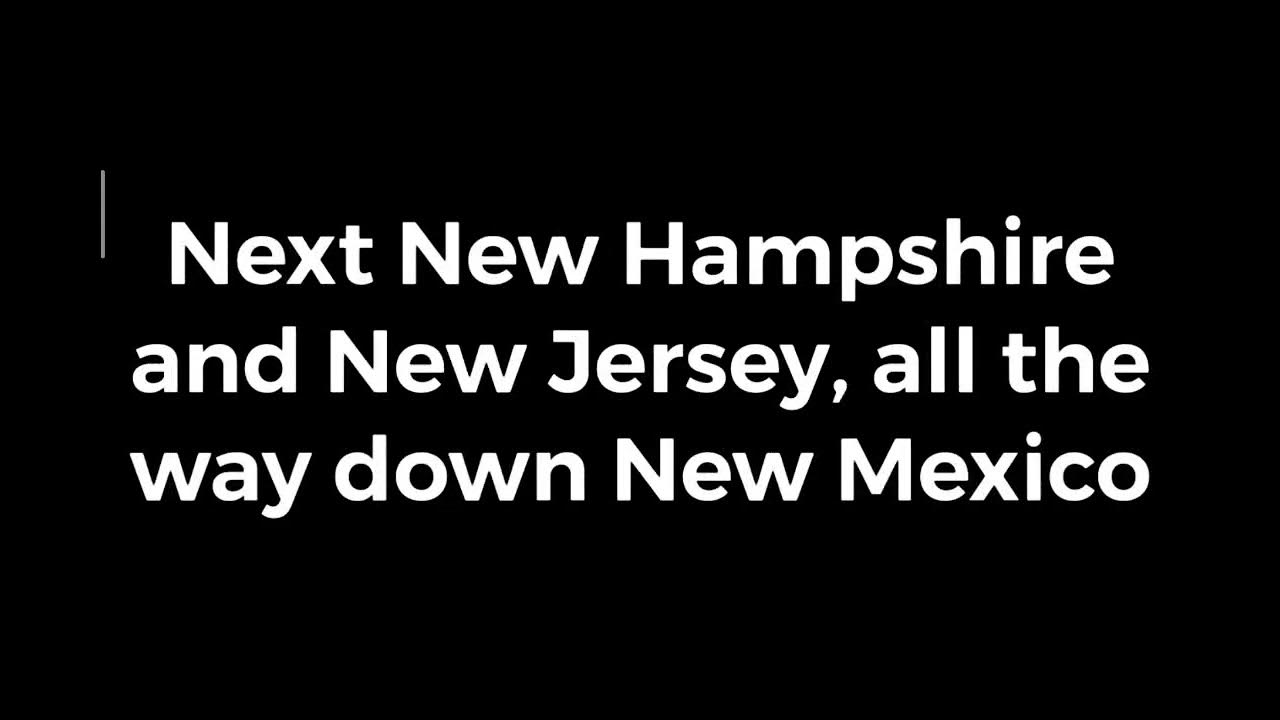 50 States that rhyme LYRICS YouTube