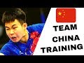 Training with zeng beixun and tao yuchang penhold chinese team  belgium junior open table tennis