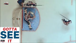 GOTTA SEE IT:  Mikko Koskinen Goes Full Splits To Make Great Glove Save