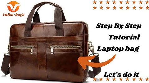 How to make a laptop bag with multiple pocket |Office Bag  | Leather Briefcase | DIY Part 1