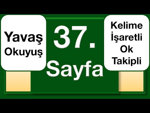 Kuran 37. sayfa yavaş okuyuş ok takipli kelime işaretli / The Holy Quran page 37