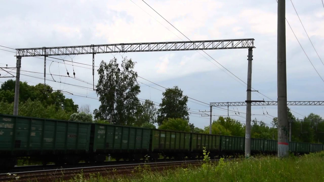 Электровозы ВЛ11-396\\397А с грузовым поездом пекрегон Нара-Бекасово 1 ...