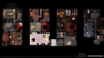Death House - All Floors (Old Version) | Battlemap Demo | Curse of Strahd | Beneos Animated RPG Maps