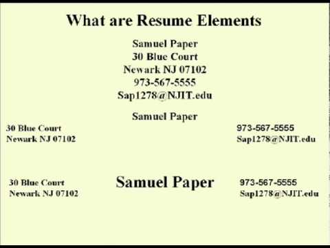 eng 352 technical writing 39 resume elements