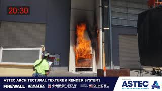 Facade Fire Test To Bs 8414 As 5113 - Astec Paints Armatex Texture And Firewall Render Systems