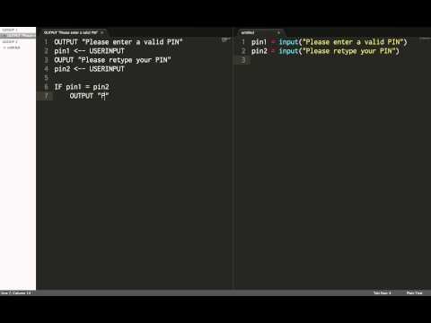 4 - Validating a PIN (Pseudocode)