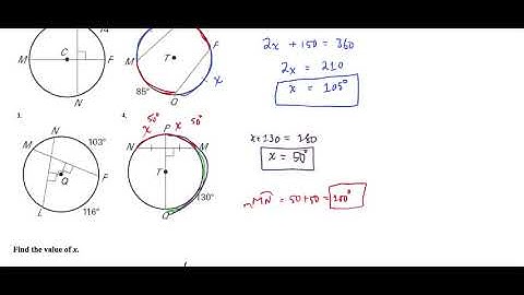 Solve Problems with properties of chords
