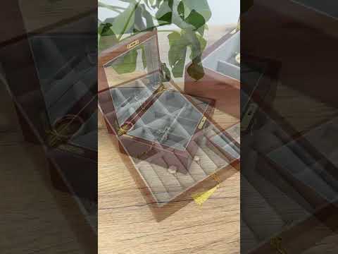 Шкатулка з дзеркалом для прикрас, дерев'яна на замку коричнева 30*19*10 см Гранд Презент JZ-035, відео 1