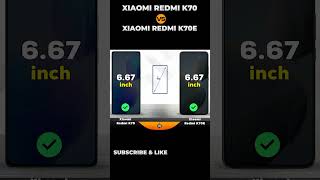 Xiaomi Redmi K70 vs Xiaomi Redmi K70E #shorts