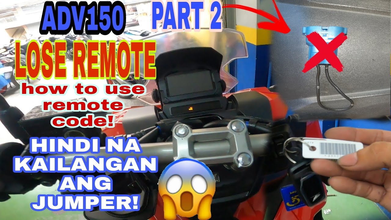 HONDA ADV150.🏍 HOW TO ACTIVATE REMOTE CODE! hindi na kailangan yong jumper😃