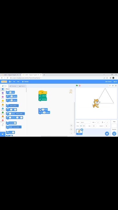 How to Draw Triangle #How to make triangle in Scratch #Scratch#Shorts#🔼 ...