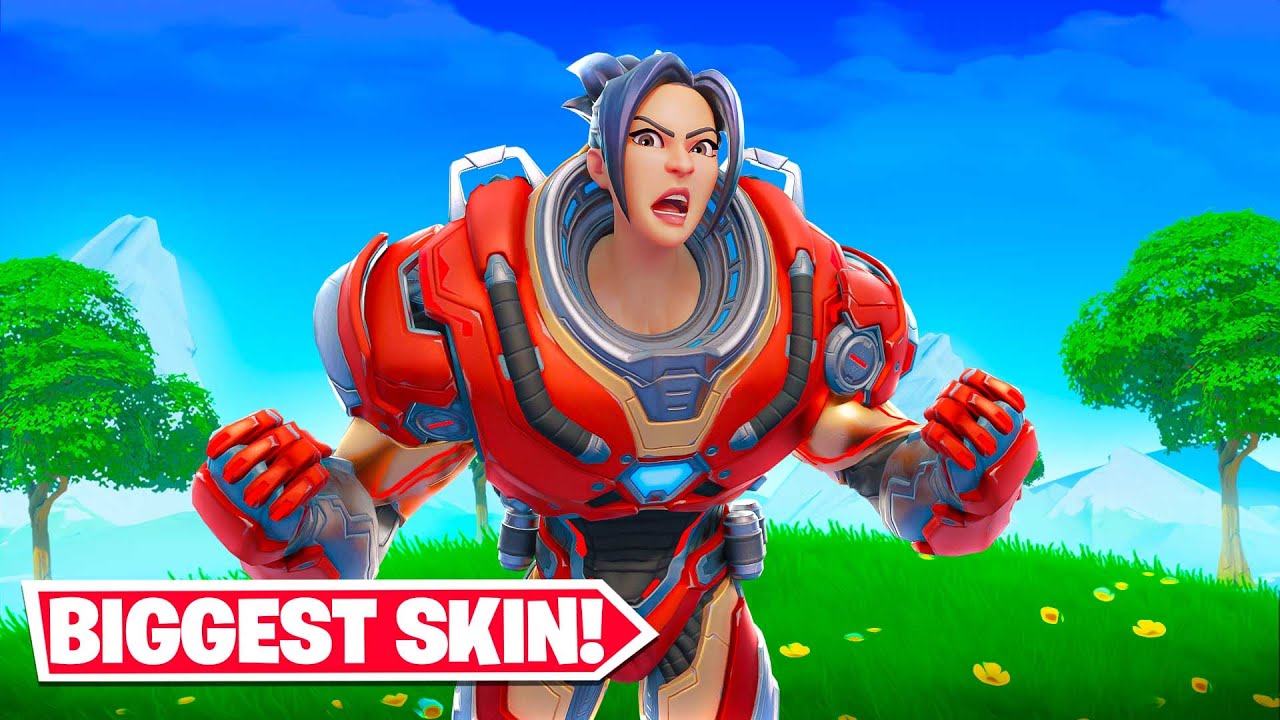 Playing Fortnite w/ The BIGGEST SKIN!! YouTube